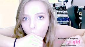 ”Charming blonde seduced into ass fucking loving”