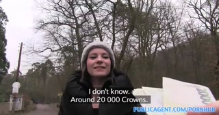 PublicAgent Outdoor sex with a sexy women in nylons