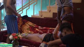 Bhabhi Agree for Fuck Party! Amazing Hot Gang Bang Sex