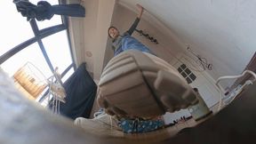 8K VR MARTINA POV Treading on a human-shaped carpet