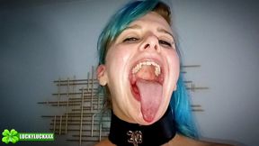 Lucky Gurl Kesha Looking Blindfold Bondage, Fisting and Throat Fuck