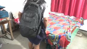 Desi Indian College Girl Goes to the Neighbour Stepfather to Get Exam Tips.