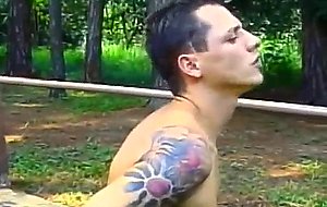 Anal riding in a park