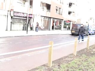 Brunette hair Hair Hottie Gia Whitechapel Pissing Outdoors