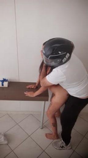 This skinny woman pays her house fee with very wet sex.