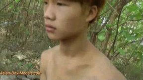 Fit Asian Guy Masturbates Outdoors With Big Dick