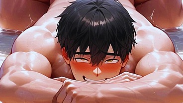 Big Ass Bodybuilder Friends Like to Give Ass in beach! Anime