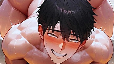 Big Ass Bodybuilder Friends Like to Give Ass in beach! Anime