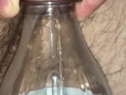Pissing in a bottle (Viewer request )