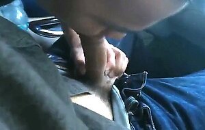Twink Sucks Big Cock in a Car