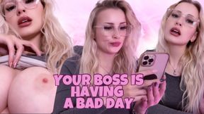 Your Boss Is Having A Bad Day (Tit Worship)