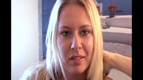 Blonde babe gets it good