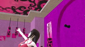 marceline the vampire dancing in her room and grinding on a dick
