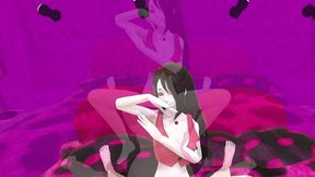 marceline the vampire dancing in her room and grinding on a dick