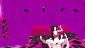 marceline the vampire dancing in her room and grinding on a dick