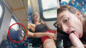 My Friend Masturbates Me and I Suck His Cock Travelling in a Train with People