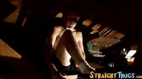 ”Skinny straight amateurs stroking big cocks & cumming”