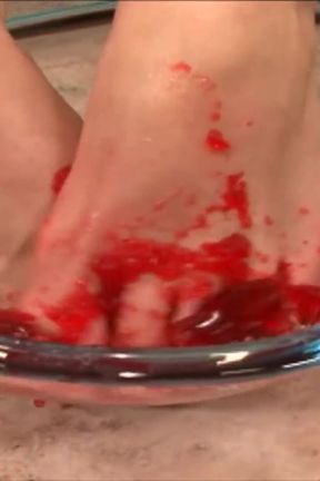 Hot bitch gags on a monster cock then rides it to a feet cumshot