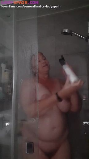 Take a Shower with the Horny Lady Fina, and Masturbate