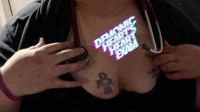 BBW Female Medical Heart Examination with Pulse Ox Big Boobs