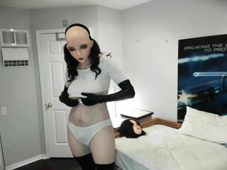 Nancy & Ely Pt4! With doll mask Nancy off, female masked Ely shows u her rubber face!