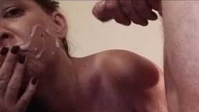 All cumshot facial