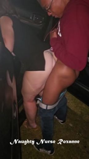 BBC Dogging White Slut Outdoors