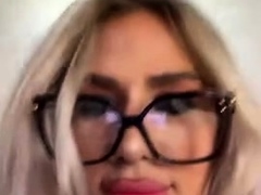 Blonde with Big Boobs Gives Blowjob to Her Dildo on Liv more