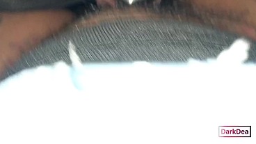 The Kinky Cock-Eating Queen "Dark Dea" fucked in the wood by a big white cock !!!