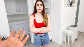 ”Stripper teen stepsis flashes & fucks her big cock step sibling”