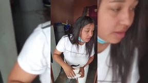 18 year old brunette big saggy tits from New York United States fucking her stepbrother's big dick really ass