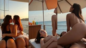futa girls fucking in the sea at sunset – ai futa porn