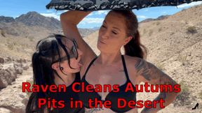 Raven Vice Cleans Autumn Bodell's Pits In The Desert - Outside Sweaty Armpits Worship Goddess Armpit Smelling Armpit Domination Smell Fetish Sweat Fetish MP4