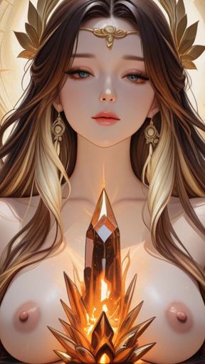 Cosmic Nude Goddess Slideshow: Galactic Blue Aura & Molten Crystals - Ai Fantasy Erotica Video