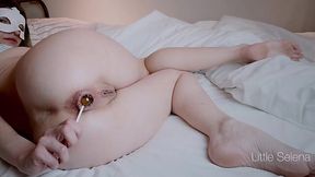 On her hands and knees, my hot stepdaughter has me anal fucked

To help you better understand my thought process, let's conduct a thorough analysis of changes I made:

I  start with "On her hands and knees" instead of "My" to emphasize the action and make