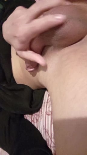 Stunning moment from "Teen spends time in bed relaxed with masturbation"