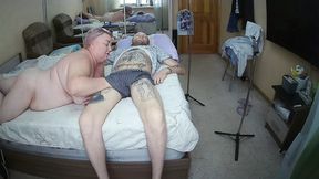 Sexy neighbor gives wife a 'head' while she's away at work