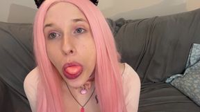 Bratty Bubblegum Slut Blowing Bubbles