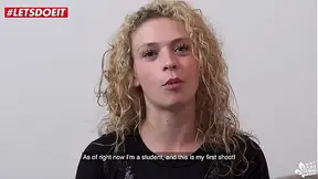 Amateur chick gets a rough pounding in her first porn casting.