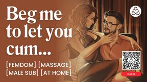 ASMR Audio Porn: Femdom Massage with Your Wife - Handjob, Blowjob &amp; Edging at Home - Erotic Audio Story