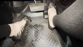 Ballerina Flats To Barefoot Driving Pedal Pushing