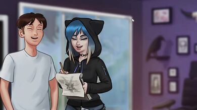 Summertime Saga 0.20.6 - Graveyard Halloween vampire sex