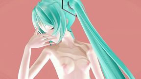 hatsune miku undress dance hentai vocaloid mmd 3d clear blue hair