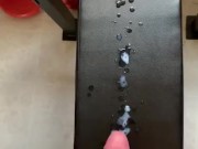 Big Cumshot Onto My Workout Bench