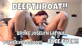 JOSELYN RETURNS BROKE AND DESPERATE DROOLING SLURPING GAGGING AS I SLAP HER FACE AND USE HER THROAT