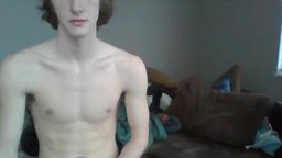 Cute American Twink Strokes His Dick and Cums!