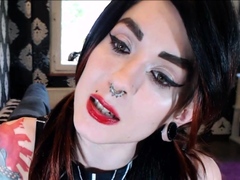 piercing kinky girl spitting pov