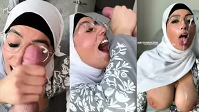 Innocent Hijabi Aaliyah Yasin gets covered in cum