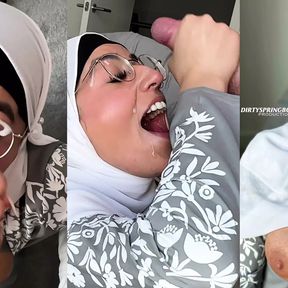 Innocent Hijabi Aaliyah Yasin gets covered in cum