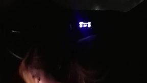Teen girl blowjob in car at drive in